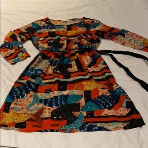 Colorful lightweight long sleeve dress